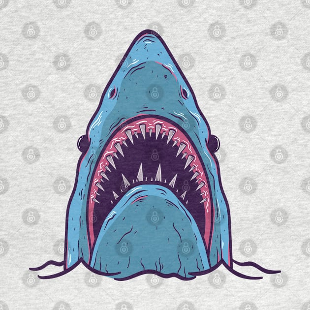 Shark head Design T-shirt STICKERS CASES MUGS WALL ART NOTEBOOKS PILLOWS TOTES TAPESTRIES PINS MAGNETS MASKS by TORYTEE